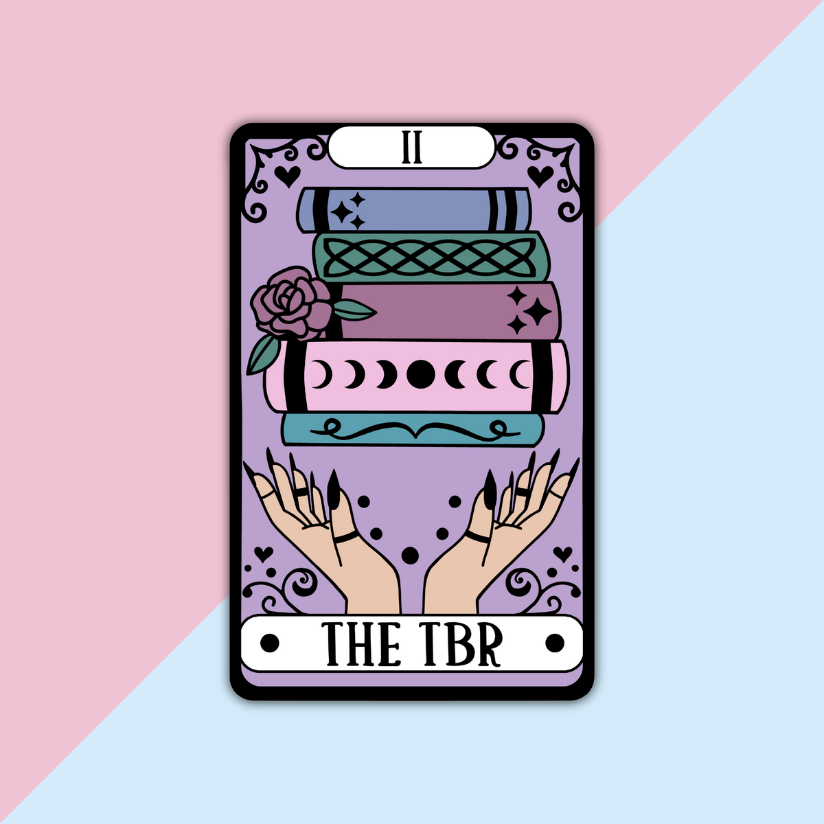 The TBR Tarot Card Die Cut Sticker