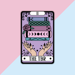 The TBR Tarot Card Die Cut Sticker