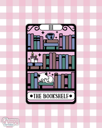 Waterproof Sticker | The Cute Bookshelf Tarot Card Die Cut Sticker | Bookish Sticker | Reading Sticker | Tarot Card Sticker