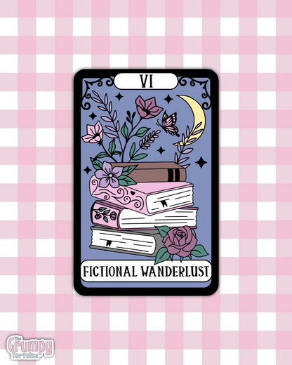 Waterproof Sticker | Fictional Wanderlust Tarot Card Die Cut Sticker | Bookish Sticker | Reading Sticker | Tarot Card Sticker