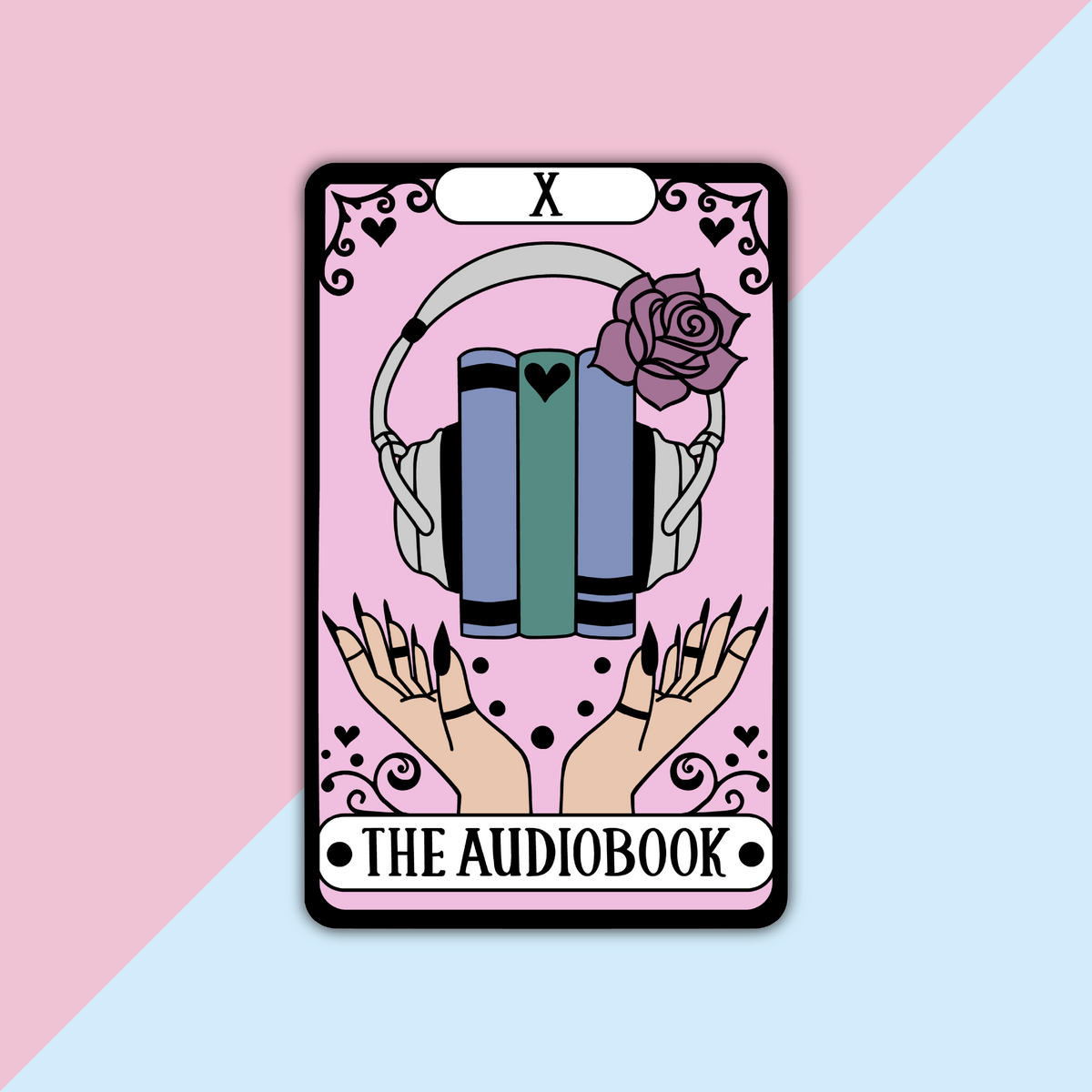 The Audiobook Tarot Card Die Cut Sticker