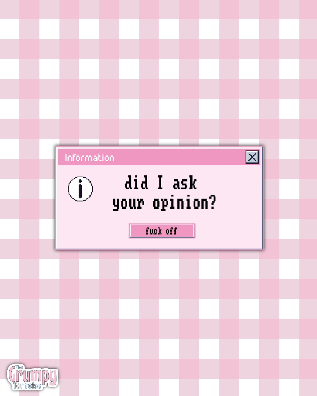 Waterproof Sticker | Did I ask your opinion? Die Cut Sticker | Sweary Sticker | Funny Sticker | Sarcastic Sassy Rude Sticker