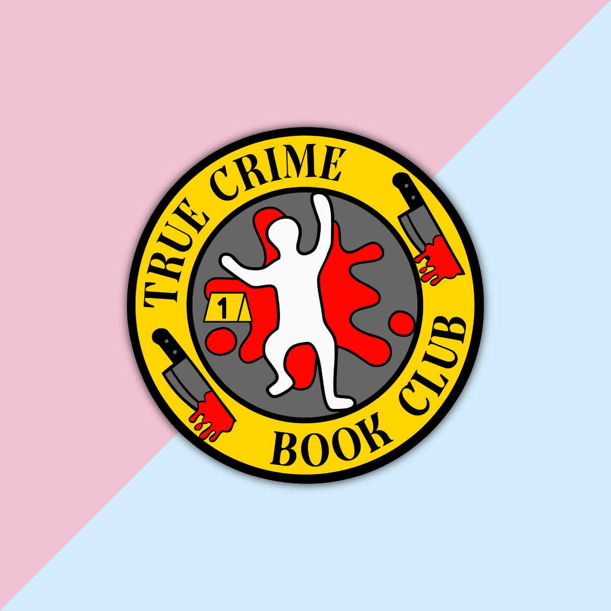 True Crime Book Club Die Cut Sticker