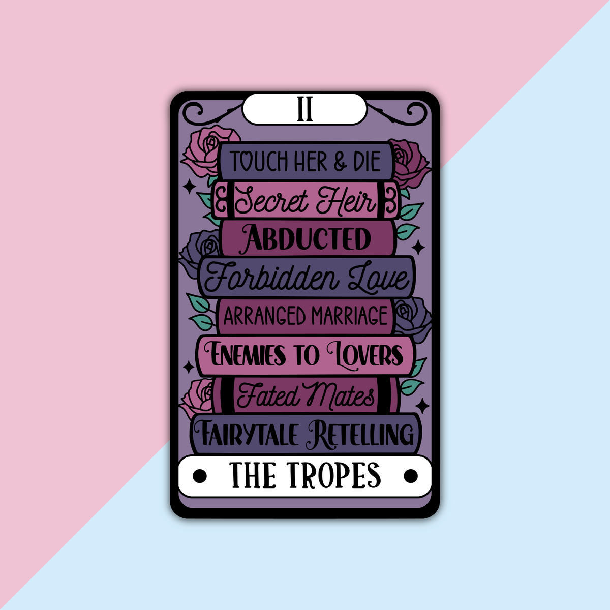 The Fantasy Tropes Tarot Card Die Cut Sticker