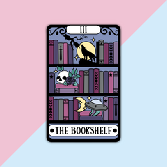 The Fantasy Bookshelf Tarot Card Die Cut Sticker