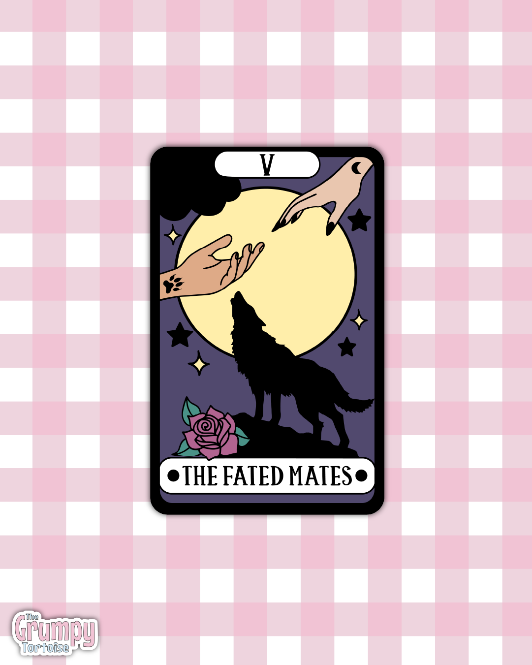 Waterproof Sticker | The Fated Mates Tarot Card Die Cut Sticker | Bookish Sticker | Reading Sticker | Tarot Card Sticker