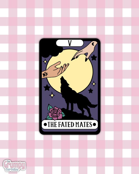 Waterproof Sticker | The Fated Mates Tarot Card Die Cut Sticker | Bookish Sticker | Reading Sticker | Tarot Card Sticker