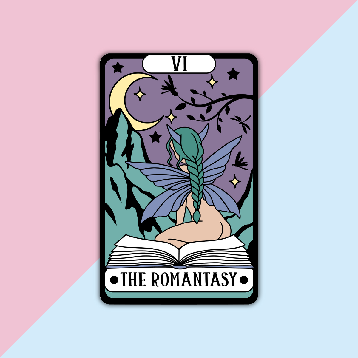 The Romantasy Tarot Card Die Cut Sticker