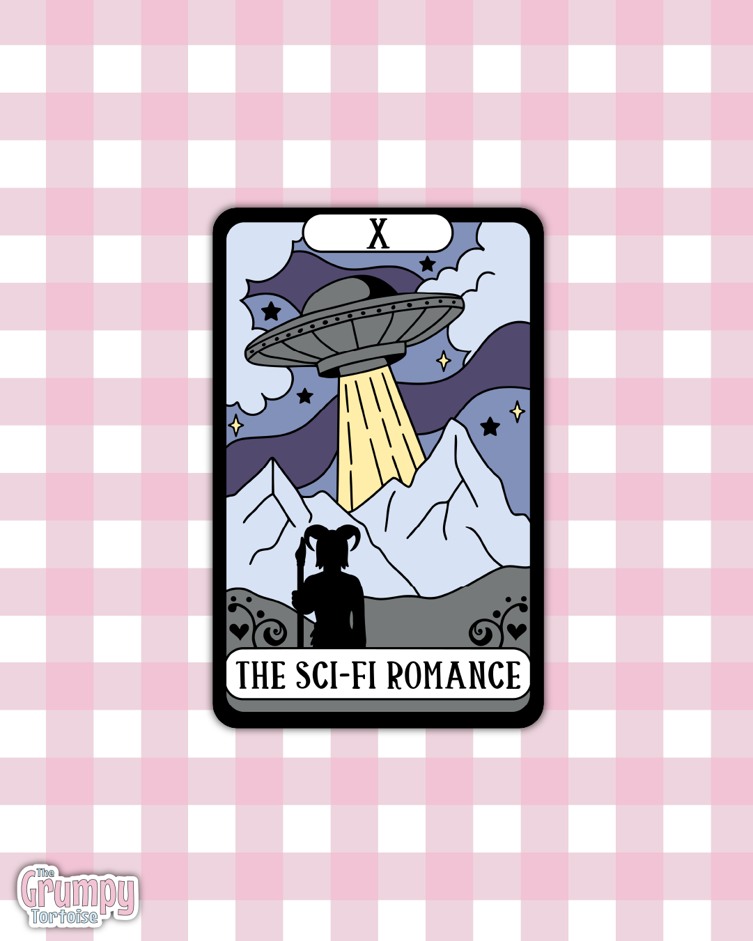 Waterproof Sticker | The Sci-Fi Romance Tarot Card Die Cut Sticker | Bookish Sticker | Reading Sticker | Tarot Card Sticker