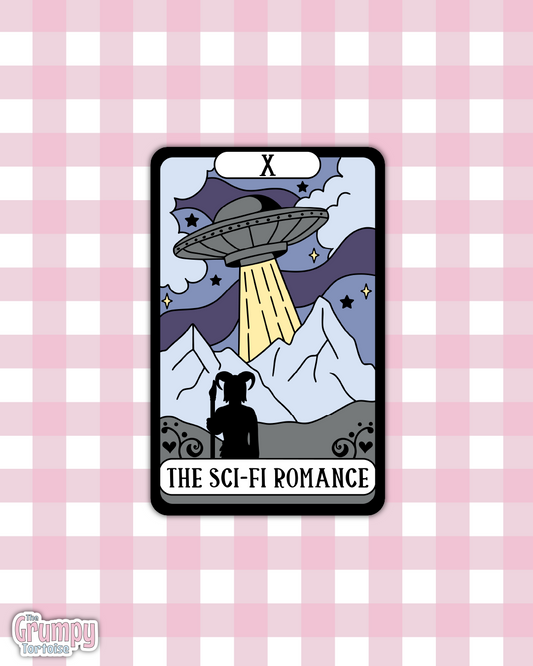 Waterproof Sticker | The Sci-Fi Romance Tarot Card Die Cut Sticker | Bookish Sticker | Reading Sticker | Tarot Card Sticker