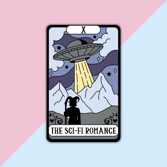 The Sci-Fi Romance Tarot Card Die Cut Sticker