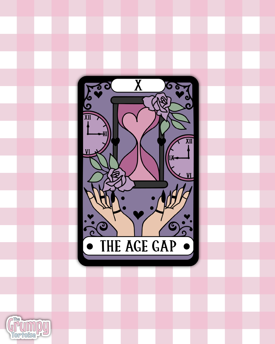 Waterproof Sticker | The Age Gap Tarot Card Die Cut Sticker | Bookish Sticker | Reading Sticker | Tarot Card Sticker