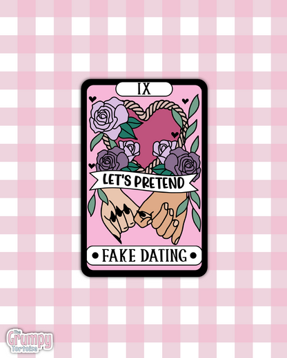 Waterproof Sticker | Fake Dating Tarot Card Die Cut Sticker | Bookish Sticker | Reading Sticker | Tarot Card Sticker