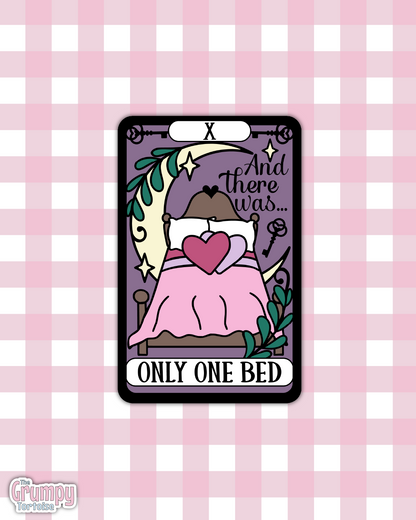 Waterproof Sticker | Only One Bed Tarot Card Die Cut Sticker | Bookish Sticker | Reading Sticker | Tarot Card Sticker