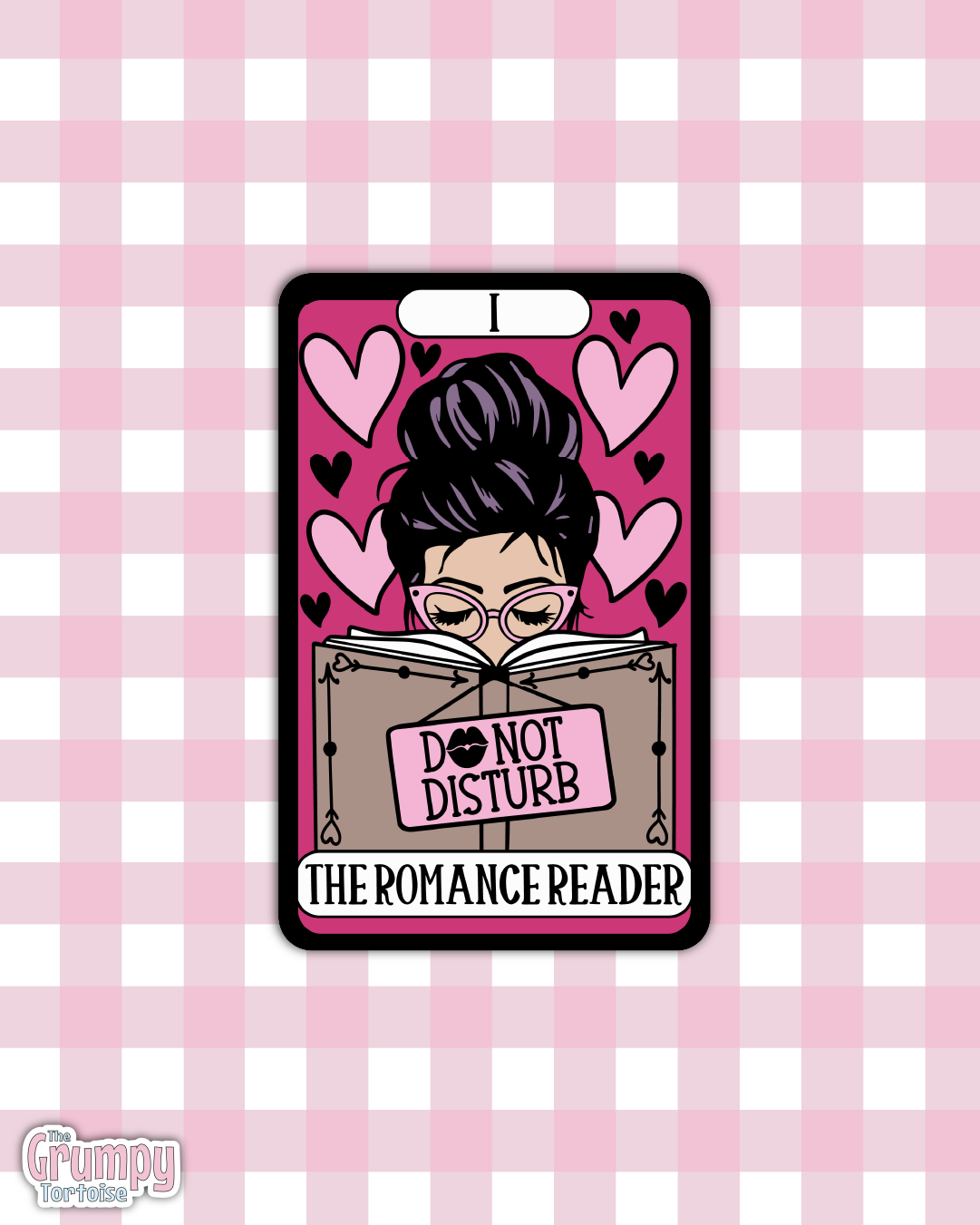 Waterproof Sticker | The Romance Reader Tarot Card Die Cut Sticker | Bookish Sticker | Reading Sticker | Tarot Card Sticker