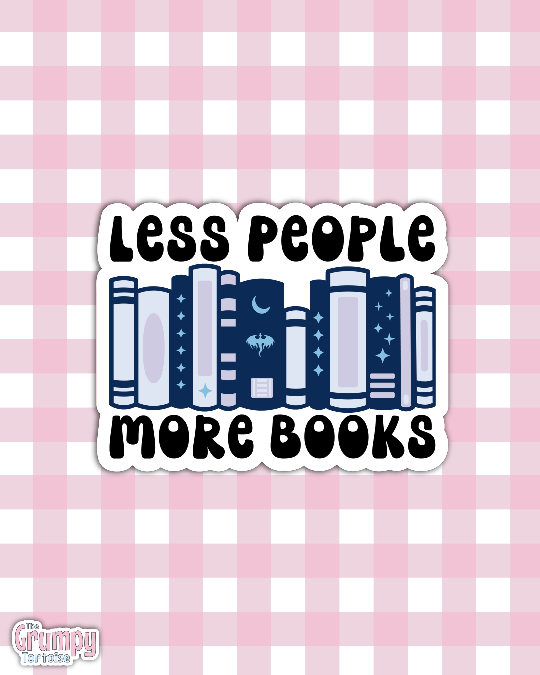 Waterproof Sticker | Less Books More People Die Cut Sticker | Bookish Sticker | Reading Sticker | Kindle Accessory