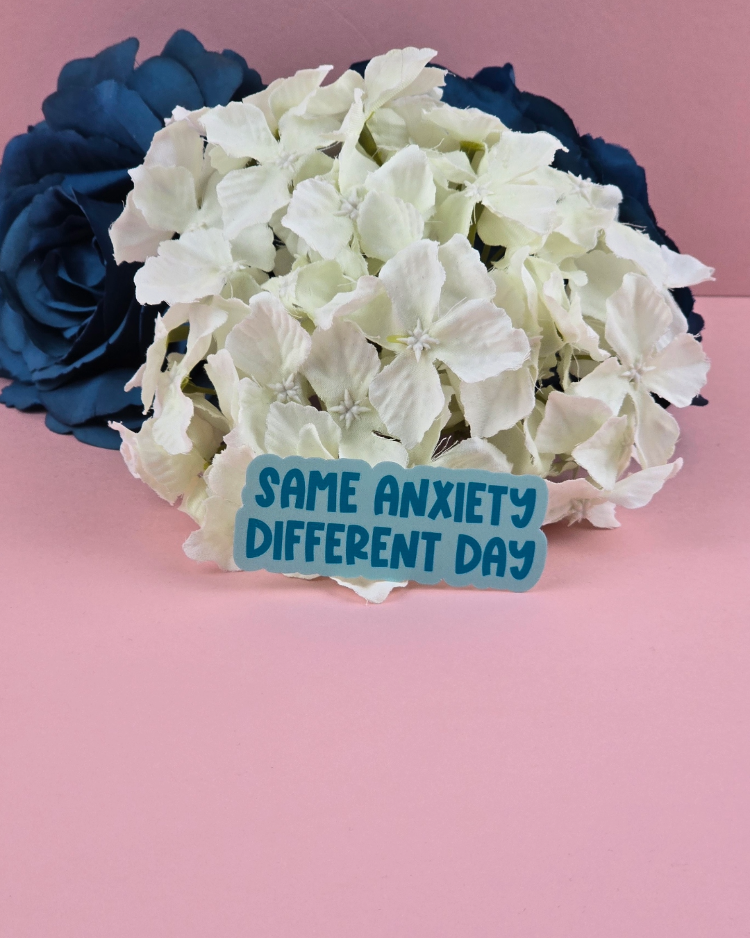 Waterproof Sticker - Same anxiety, different day - Sarcastic Sticker - Funny Sticker - Sassy