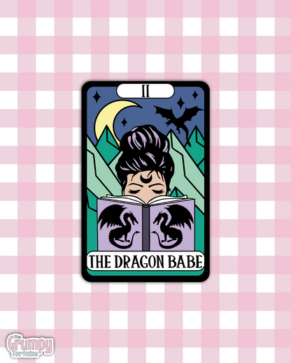 Waterproof Sticker | The Dragon Babe Tarot Card Die Cut Sticker | Bookish Sticker | Reading Sticker | Tarot Card Sticker