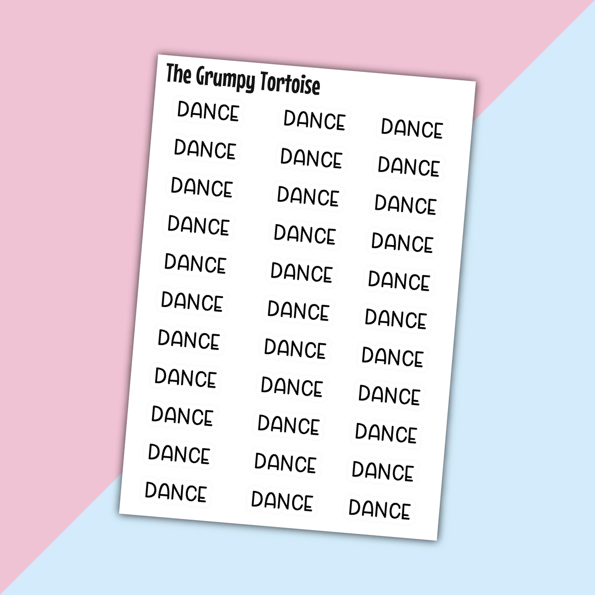 Dance Mini Text Stickers