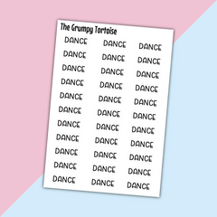 Dance Mini Text Stickers