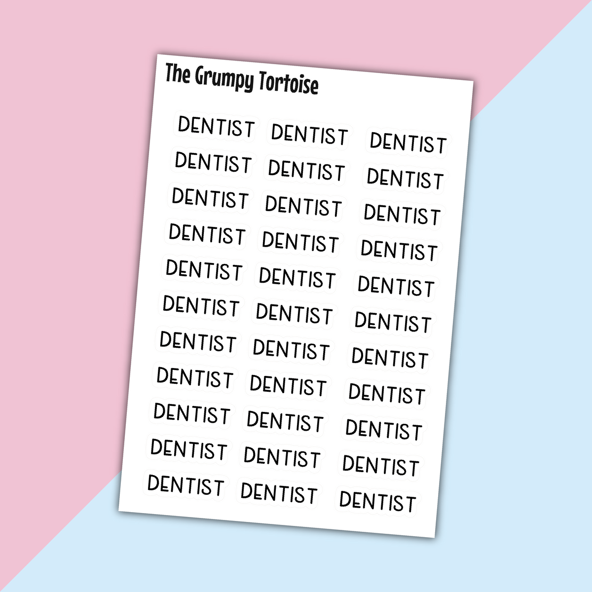 Dentist Mini Text Stickers