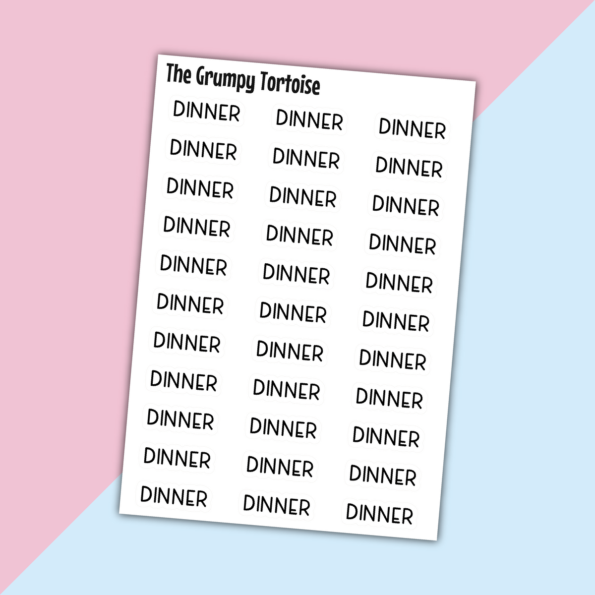 Dinner Mini Text Stickers