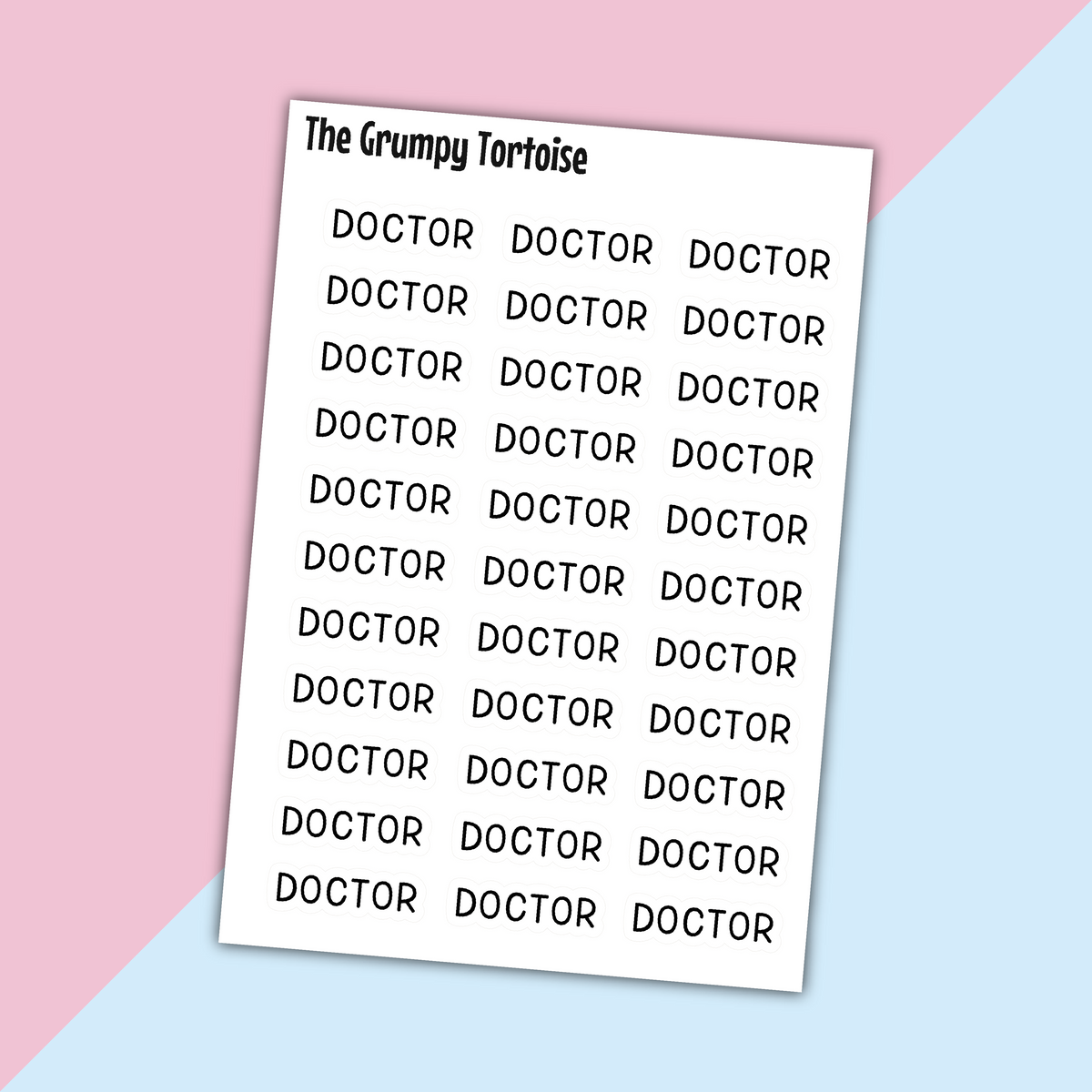 Doctor Mini Text Stickers