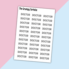 Doctor Mini Text Stickers