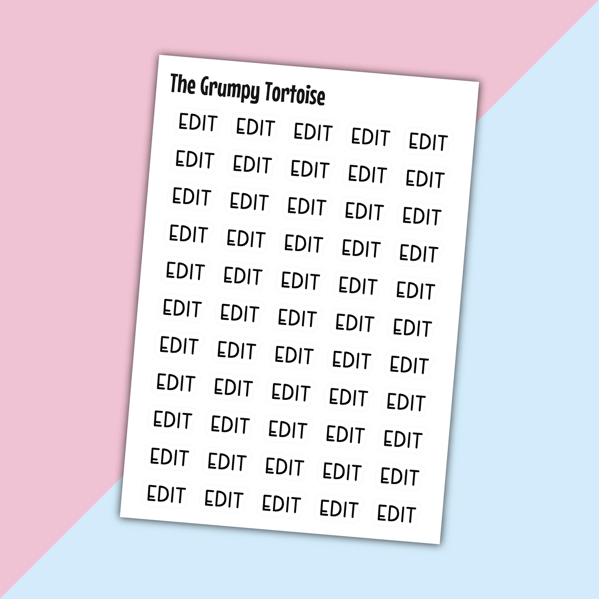 Edit Mini Text Stickers