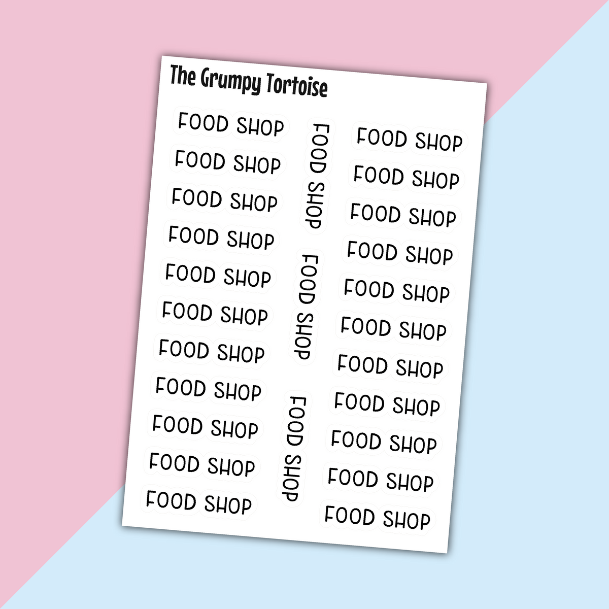 Food Shop Mini Text Stickers