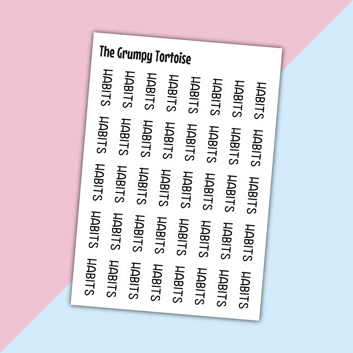 Habits Mini Text Stickers