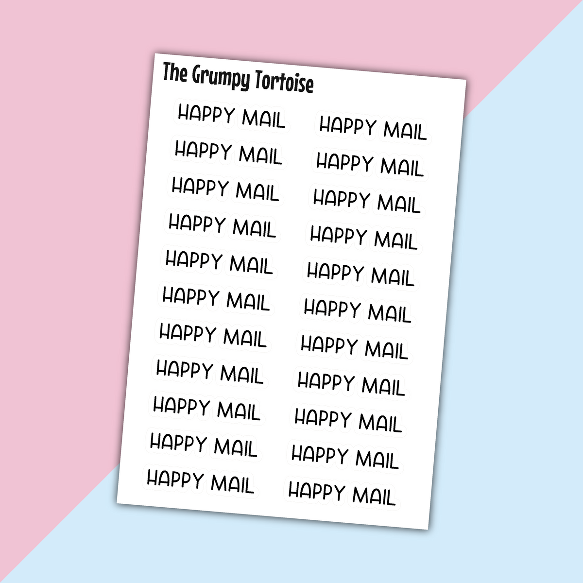 Happy Mail Mini Text Stickers