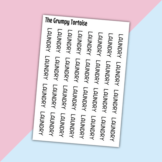 Laundry Mini Text Stickers