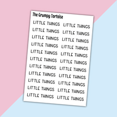 Little Things Mini Text Stickers