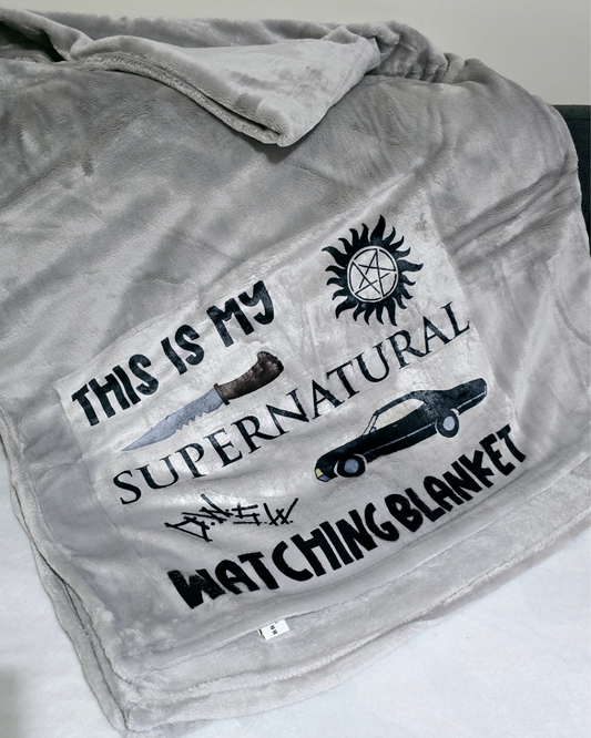 This is my Supernatural Watching Blanket - Large Cosy Blanket - Fandom - Gift