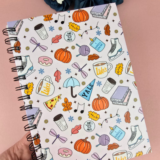 Spiral Notebooks - Autumn Inspired Wire Bound Notebook - Lined Journal - Gift