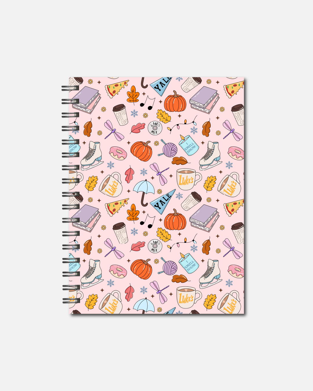 Spiral Notebooks - Autumn Inspired Wire Bound Notebook - Lined Journal - Gift