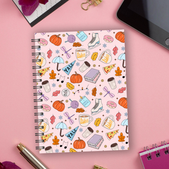 Spiral Notebooks | Autumn Inspired Wire Bound Notebook | Lined Journal | Gift |
