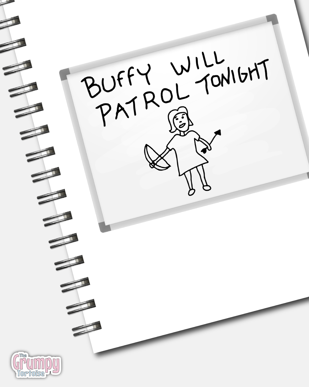 Spiral Notebooks - Buffy Will Patrol Wire Bound Notebook - Lined Journal - Gift