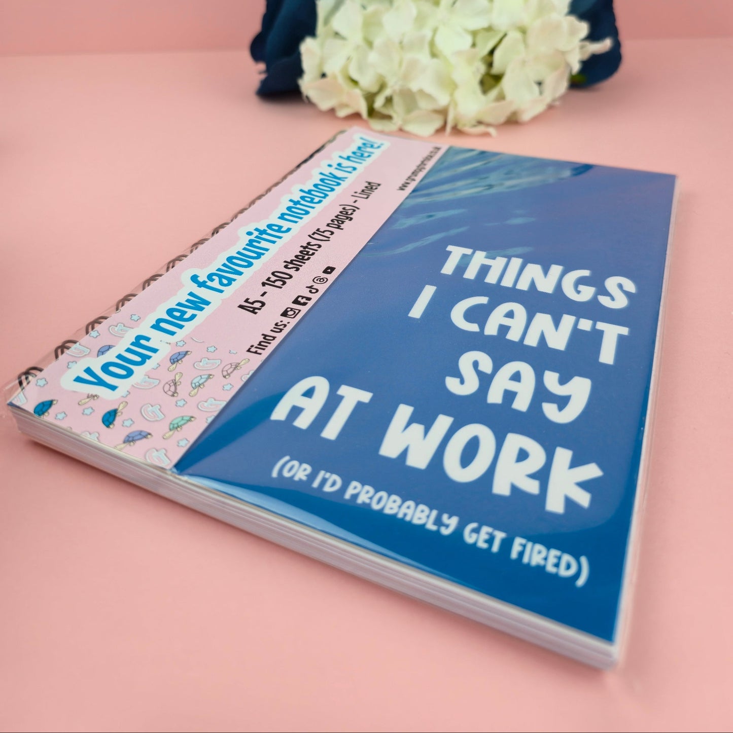 Spiral Notebooks | Things I can't Say At Work Notebook | Lined Journal | Gift |