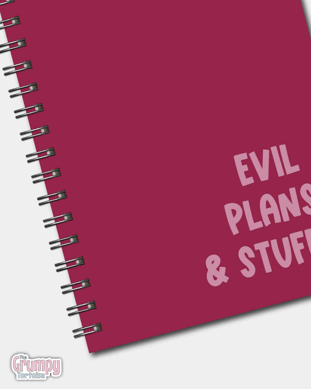 Spiral Notebooks - Evil Plans & Stuff Notebook - Lined Journal - Gift