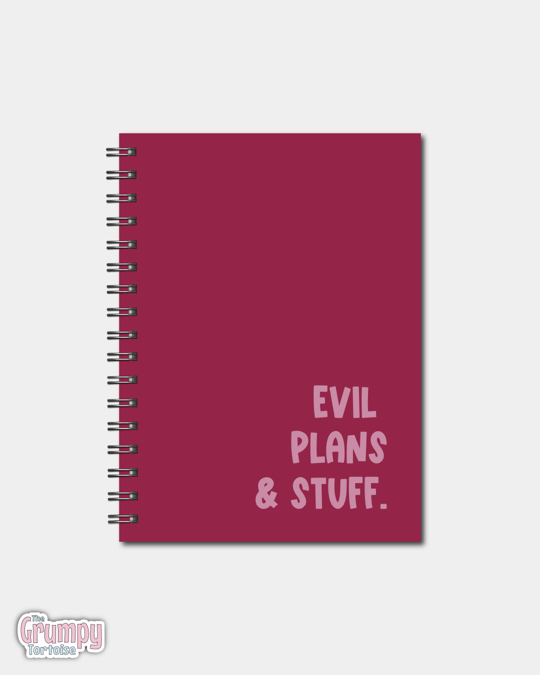 Spiral Notebooks - Evil Plans & Stuff Notebook - Lined Journal - Gift