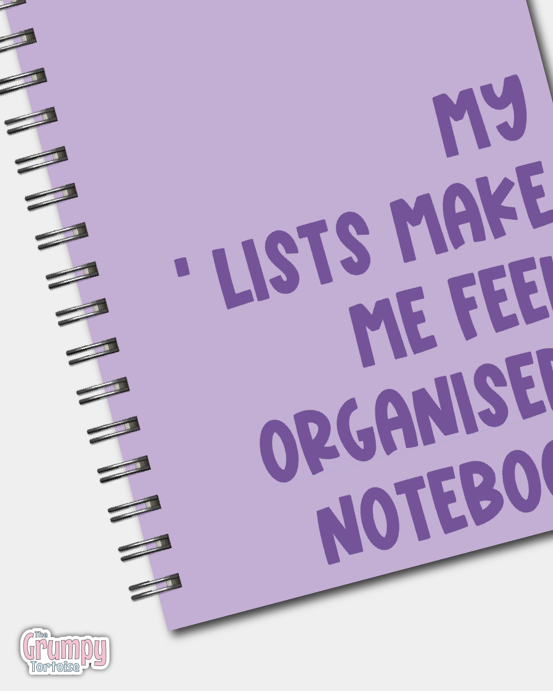 Spiral Notebooks - Lists make me feel organised Notebook - Lined Journal - Gift