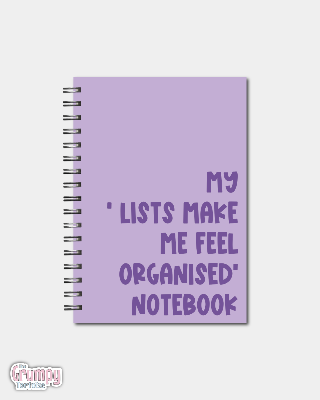 Spiral Notebooks - Lists make me feel organised Notebook - Lined Journal - Gift