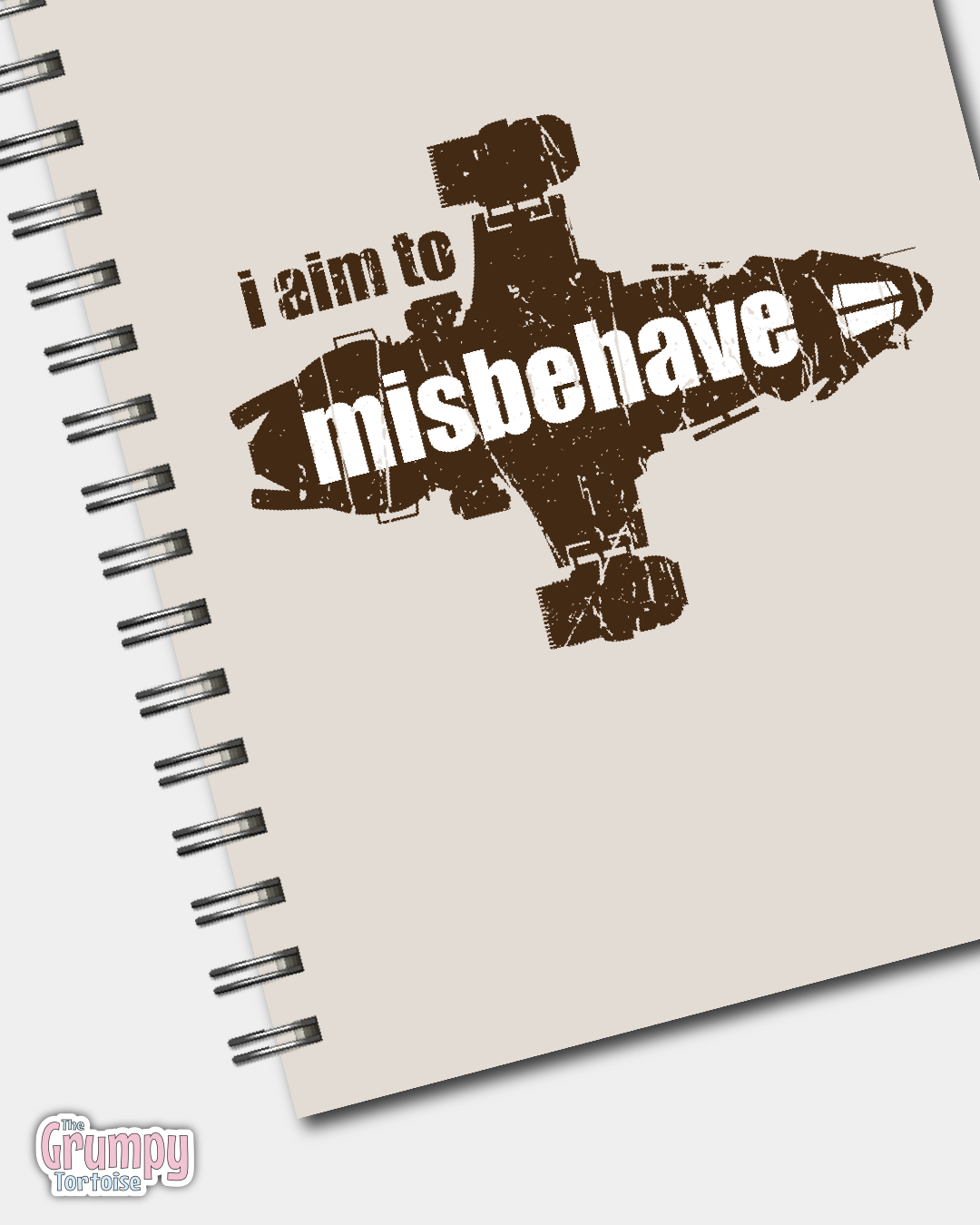 Spiral Notebooks - I Aim to Misbehave Firefly Notebook - Lined Journal - Gift