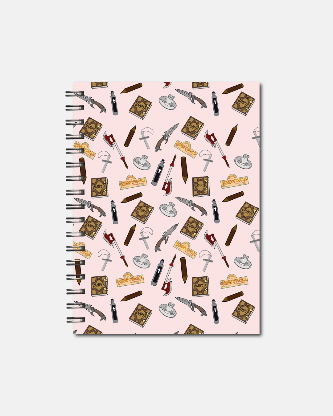 Spiral Notebooks - Buffy Patterned Notebook - Lined Journal - Gift