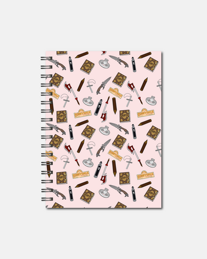 Spiral Notebooks - Buffy Patterned Notebook - Lined Journal - Gift