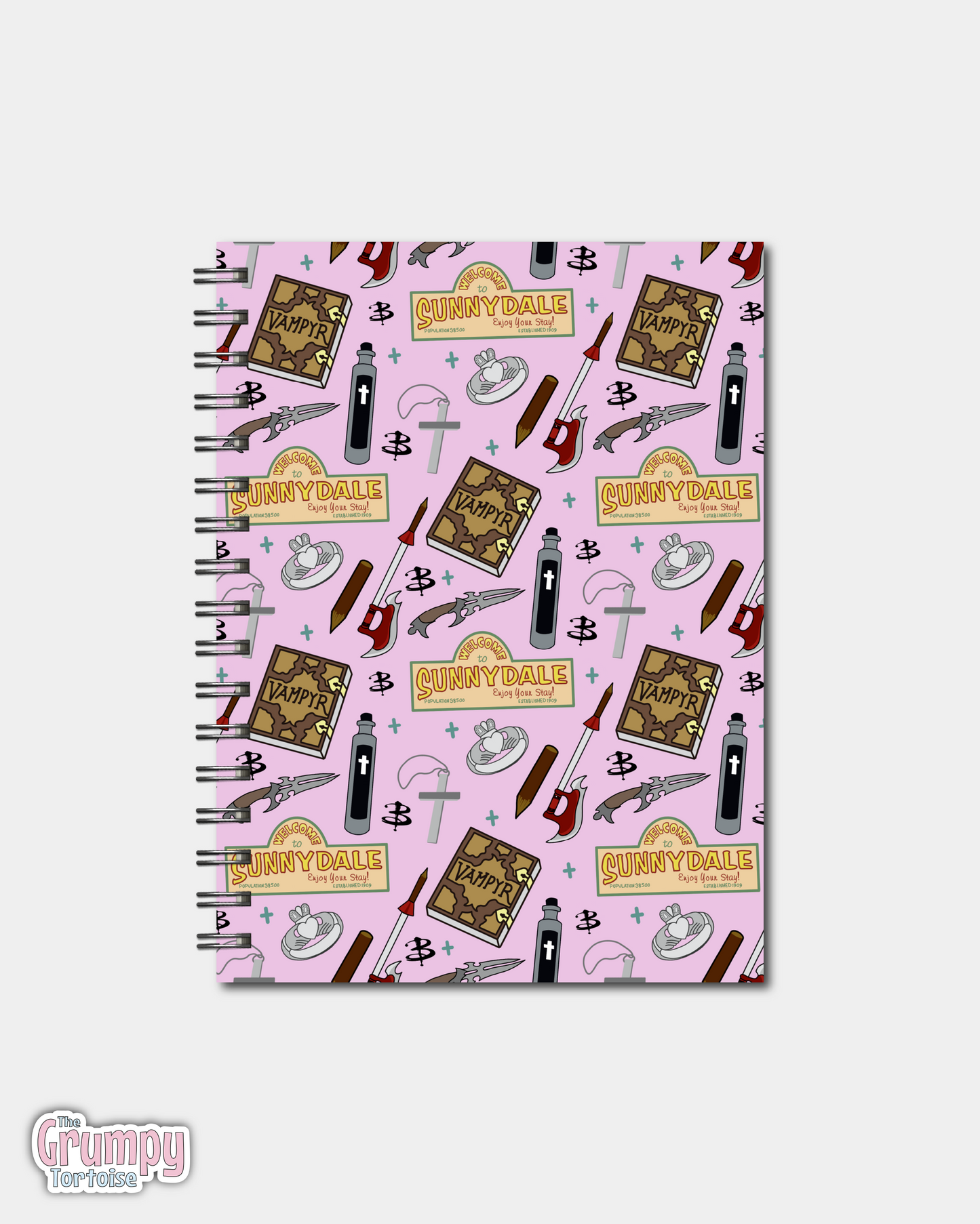 Spiral Notebooks - Buffy Patterned Notebook - Lined Journal - Gift