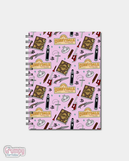 Spiral Notebooks - Buffy Patterned Notebook - Lined Journal - Gift