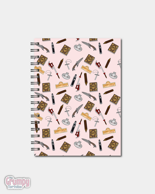 Spiral Notebooks - Buffy Patterned Notebook - Lined Journal - Gift